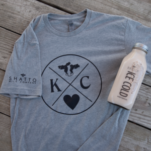 KC | Cow | Heart Heathered Gray Tee